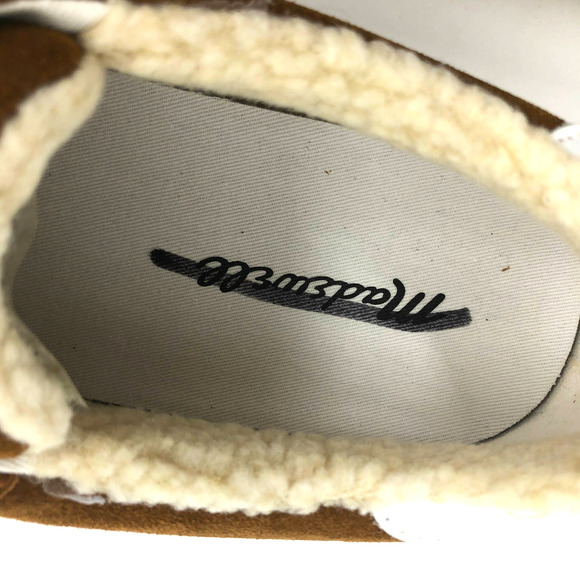 New Madewell Lowtop Brown Sneakers Men's Size 9.5 Women's 11 Unisex Fleece Lined - Picture 3 of 9